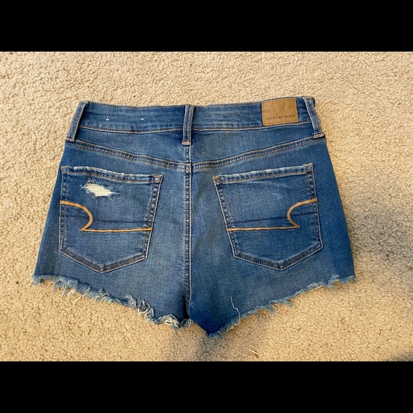 AE Button Fly High Rise Denim Shorts - Picture 2 of 4